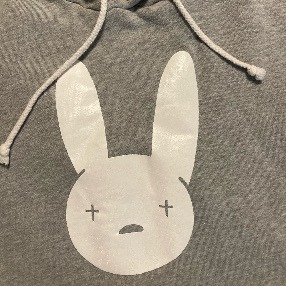 Bad Bunny cropped hoodie